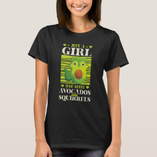 Camiseta Floresta Animal Apenas Uma Menina Que Ama Avocados
