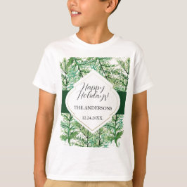 Camiseta Floresta Artística em Aquarela Verde