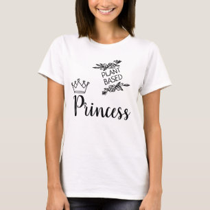 Camiseta Floresta branca princesa-vegana, de cor vegetal