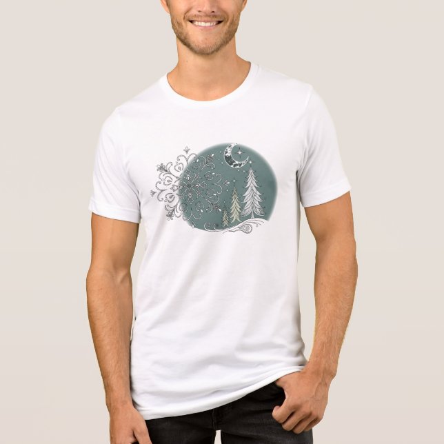 Camiseta Floresta Celestial de inverno (Frente)