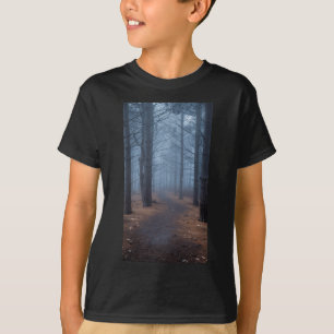 Camiseta Floresta Cénica de Nevoeiro Floresta Árvores Nebul