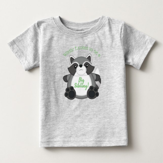 Camiseta Floresta Chá de fraldas Raccoon (Frente)
