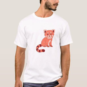 Camiseta Floresta chinesa de animais selvagens — carne verm