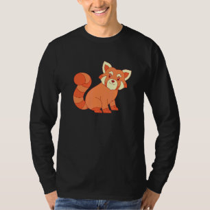Camiseta Floresta chinesa de animais selvagens Panda Vermel