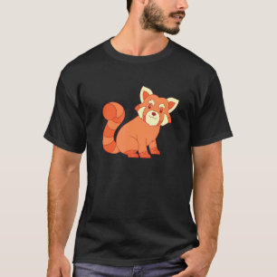 Camiseta Floresta chinesa de animais selvagens Panda Vermel