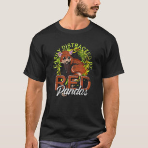 Camiseta Floresta chinesa de animais selvagens Panda Vermel