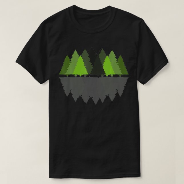 Camiseta Floresta Chuva Pinheira Árvores Natureza (Frente do Design)