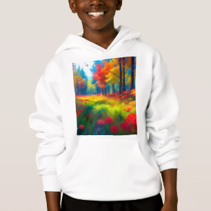 Camiseta Floresta com Árvores e Flores Coloridas-47560