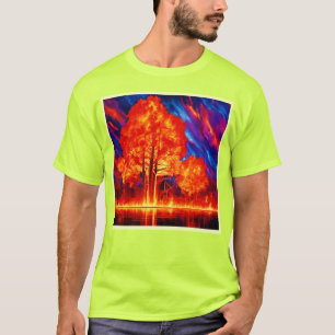 Camiseta Floresta das Florestas Fiarias em Cores Vivas