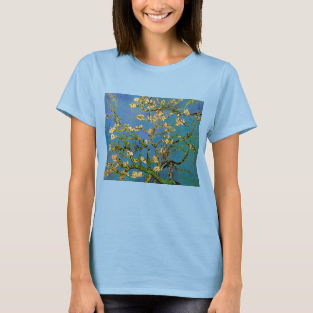 Camiseta Floresta de Amêndoa Brilhante por Vincent van Gogh (Frente)