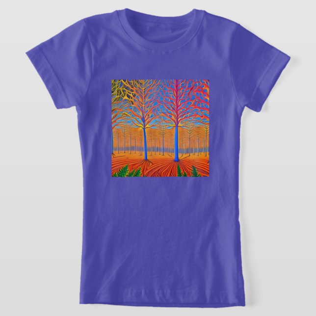 Camiseta Floresta de Arte Moderna e Atormentada (Postura )