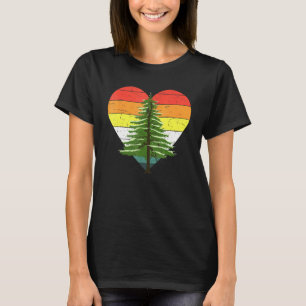 Camiseta Floresta de Árvore Cardíaca Natureza Selvagem Exte