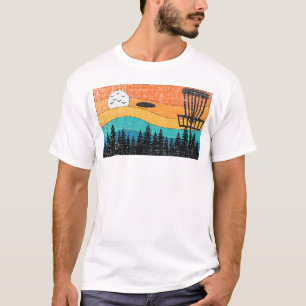Camiseta Floresta de árvore de golfe de golfe do disco de F