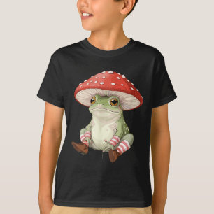 Camiseta Floresta de Cogumelo de Sapo Natureza Estética Cot
