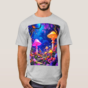 Camiseta Floresta de Cogumelos Encantada