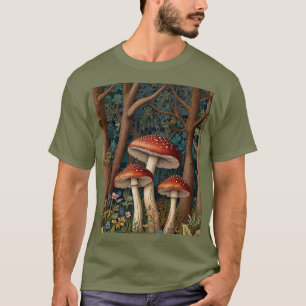 Camiseta Floresta de cogumelos retrorelegante