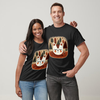 Camiseta Floresta de Gatos Fofos, Bosque de Outono, Gatinho