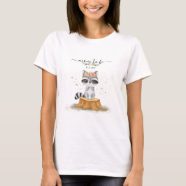 Camiseta Floresta de Guaxinim Brincalhão Celebração de Bebê