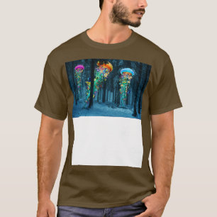 Camiseta Floresta de inverno de medusa elétrica