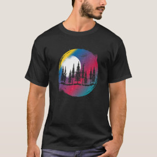 Camiseta Floresta de Lua de Vida Selvagem no Exterior