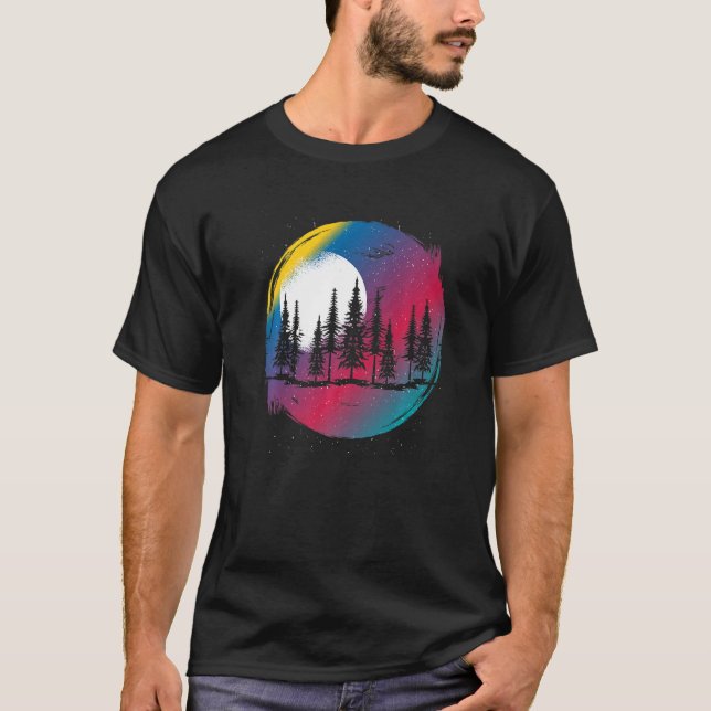 Camiseta Floresta de Lua de Vida Selvagem no Exterior (Frente)