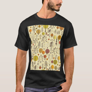 Camiseta Floresta de outono: Padrão Gráfico Invisível.
