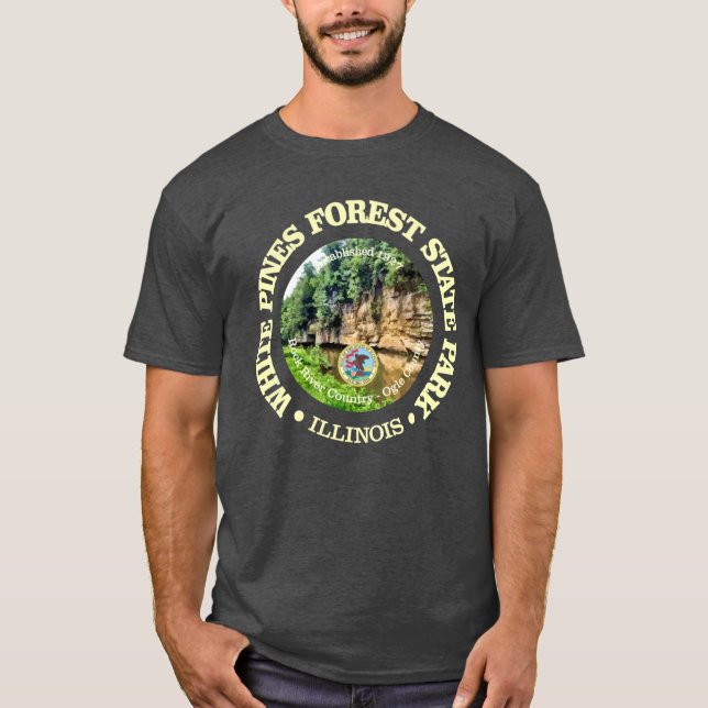 Camiseta Floresta de Pinheiros Brancos (Frente)