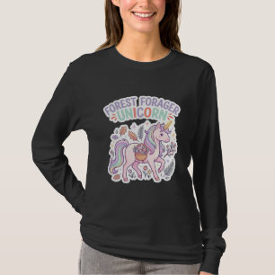 Camiseta Floresta de Unicórnio Forrageador Unicórnio Design