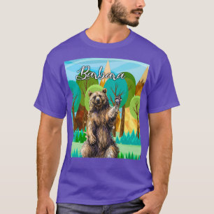 Camiseta Floresta De Urso De Barba Selvagem E Livre