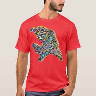 Camiseta Floresta de Urso Grizzy Motif Grizzlies Predator B