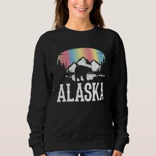 Camiseta Floresta de Ursos Luzes do Norte do Alasca Alasca