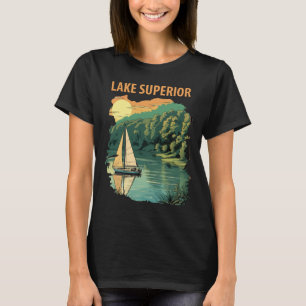 Camiseta Floresta de Velozes no Lago Superior Viagem Retro