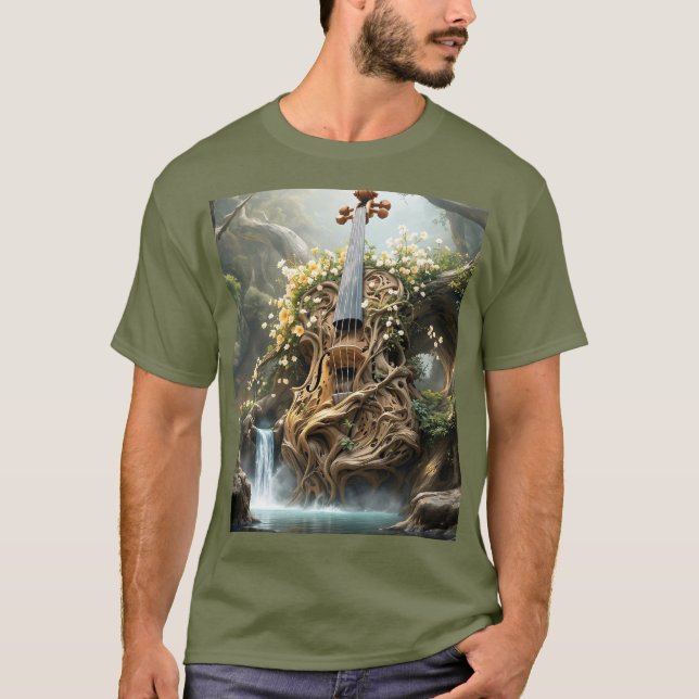 Camiseta Floresta de Violino Gigante Fantasy (Frente)