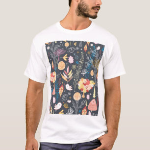 Camiseta Floresta do outono: Beleza sazonal texturizada.