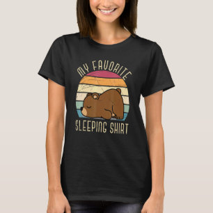 Camiseta Floresta Dormente Com Urso Sonolento De Animais At