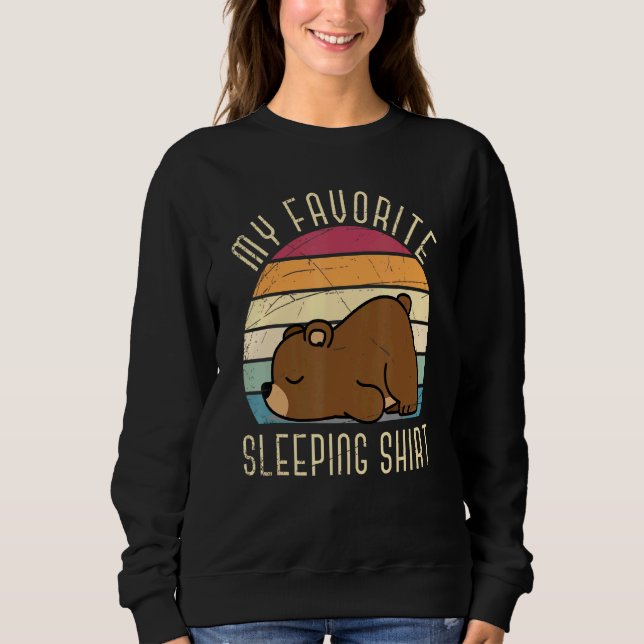 Camiseta Floresta Dormente Com Urso Sonolento De Animais At (Frente)