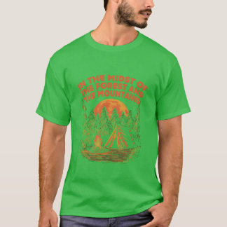 Camiseta Floresta e Montanhas Acampamento Caminhada Camper