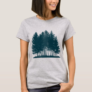 Camiseta Floresta em Aquarela Design da Natureza | Pacífico