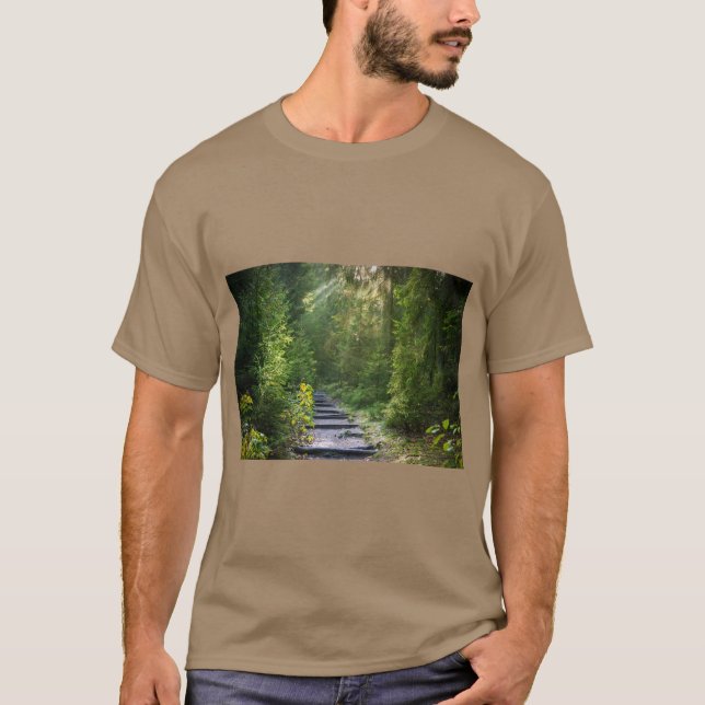 Camiseta Floresta Encantada – Calma, Natural e Inspir (Frente)