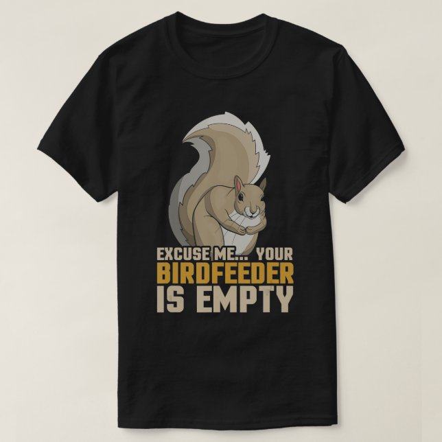 Camiseta Floresta Engraçada Esquilo-Presente (Frente do Design)