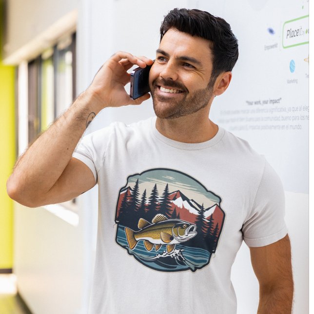 Camiseta Floresta Legal de Bass Pesca ao Exterior (fishing themed outdoors shirt)