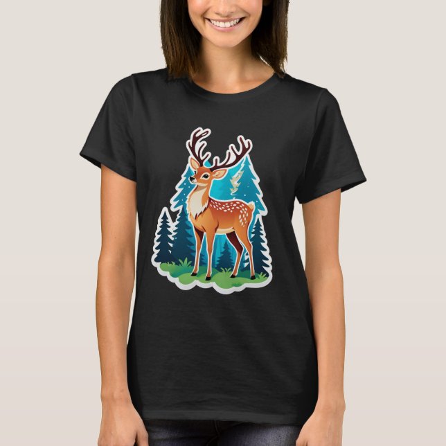 Camiseta Floresta Mágica dos Cervos (Frente)