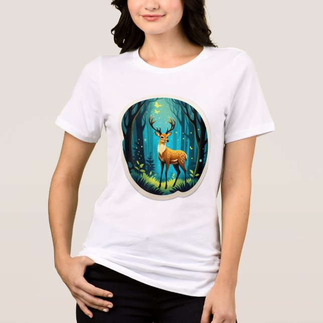 Camiseta Floresta Mágica dos Cervos (Frente)