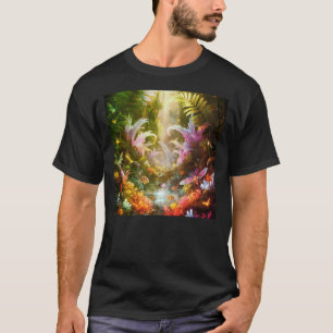 Camiseta Floresta Mágica Enluarada Bioluinescente 