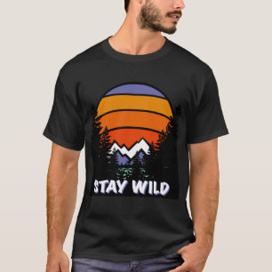 Camiseta Floresta montanhosa retrógrada permanece selvagem