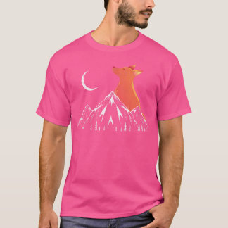 Camiseta Floresta Moon Animal Fox Lover Natureza Selvagem F