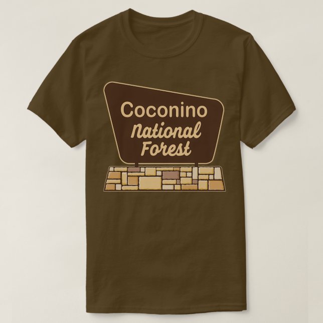 Camiseta Floresta Nacional Coconino 1 (Frente do Design)