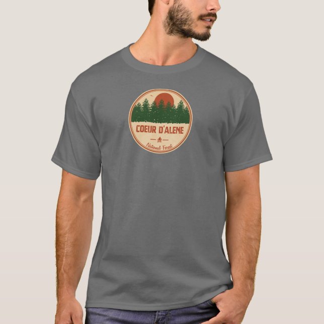 Camiseta Floresta Nacional Coeur D'Alene (Frente)