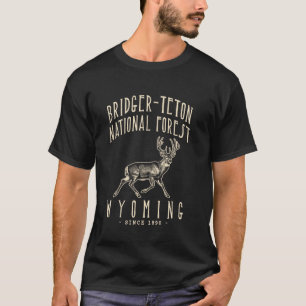 CAMISETA FLORESTA NACIONAL DE BRIDGER-TETON. CAÇA DE CERVO