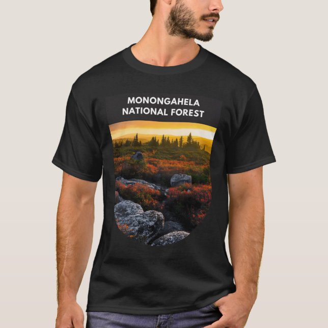 Camiseta Floresta Nacional de Monongahela, a floresta Dolly (Frente)